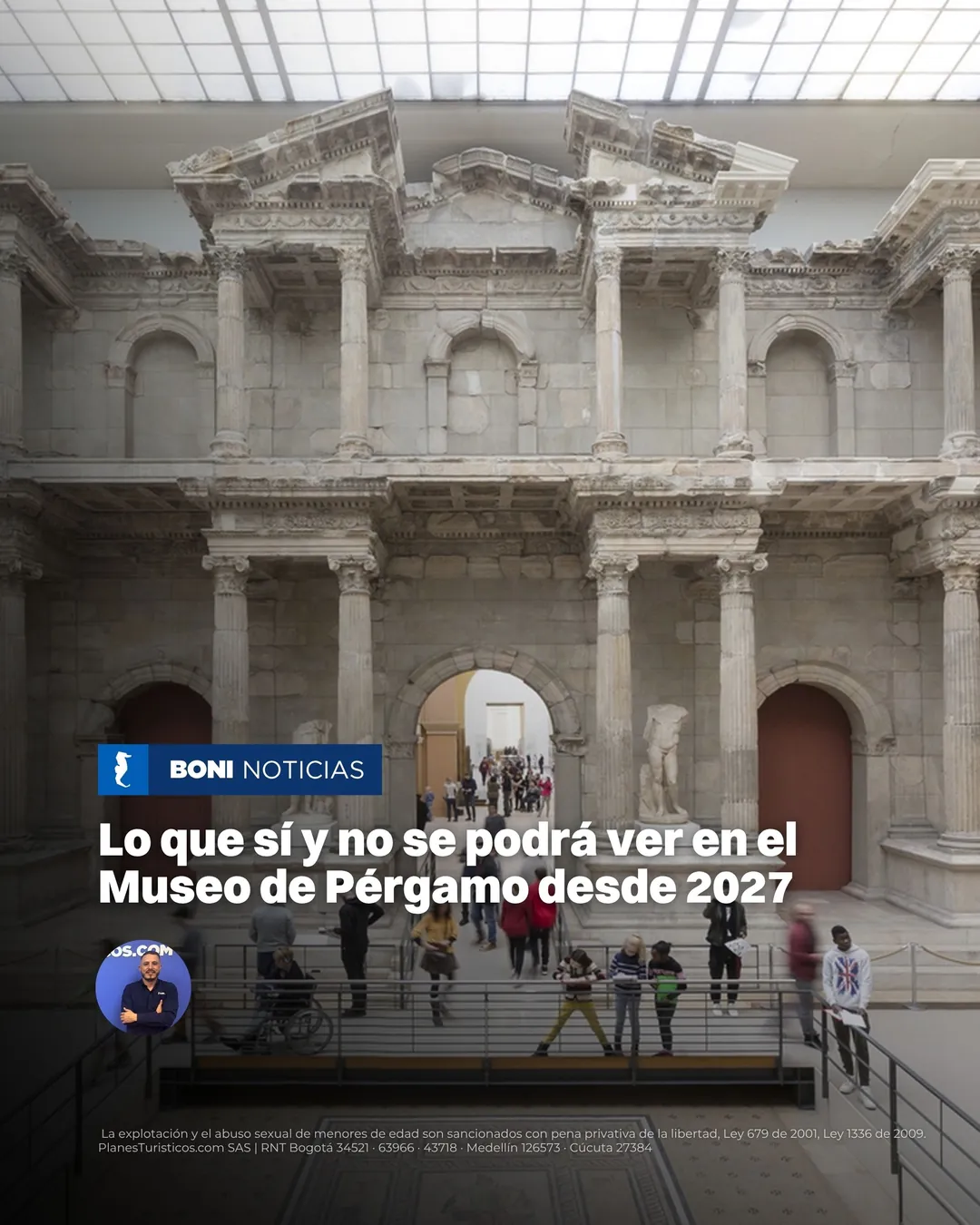 Sala del museo con la fachada del Mercado de Mileto