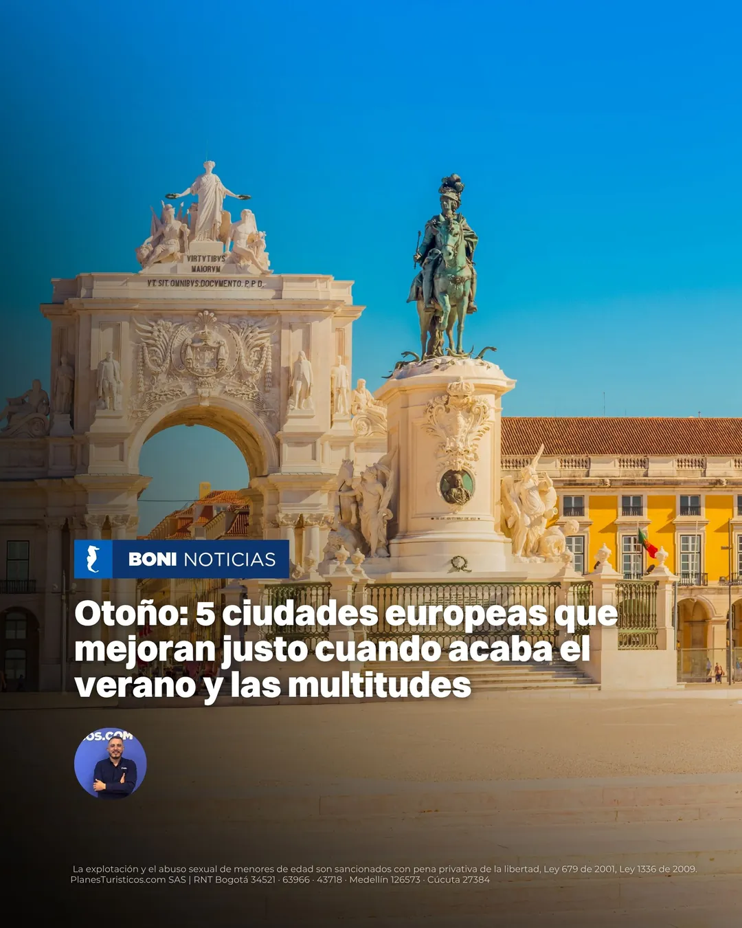 Arco del Triunfo de la plaza del Comercio en Lisboa