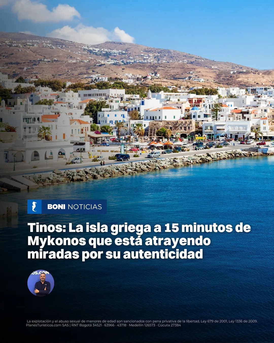 Puerto y casas blancas de la isla de Tinos
