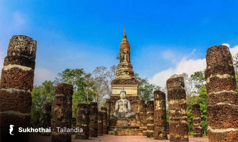Buda en Sukhothai, Tailandia