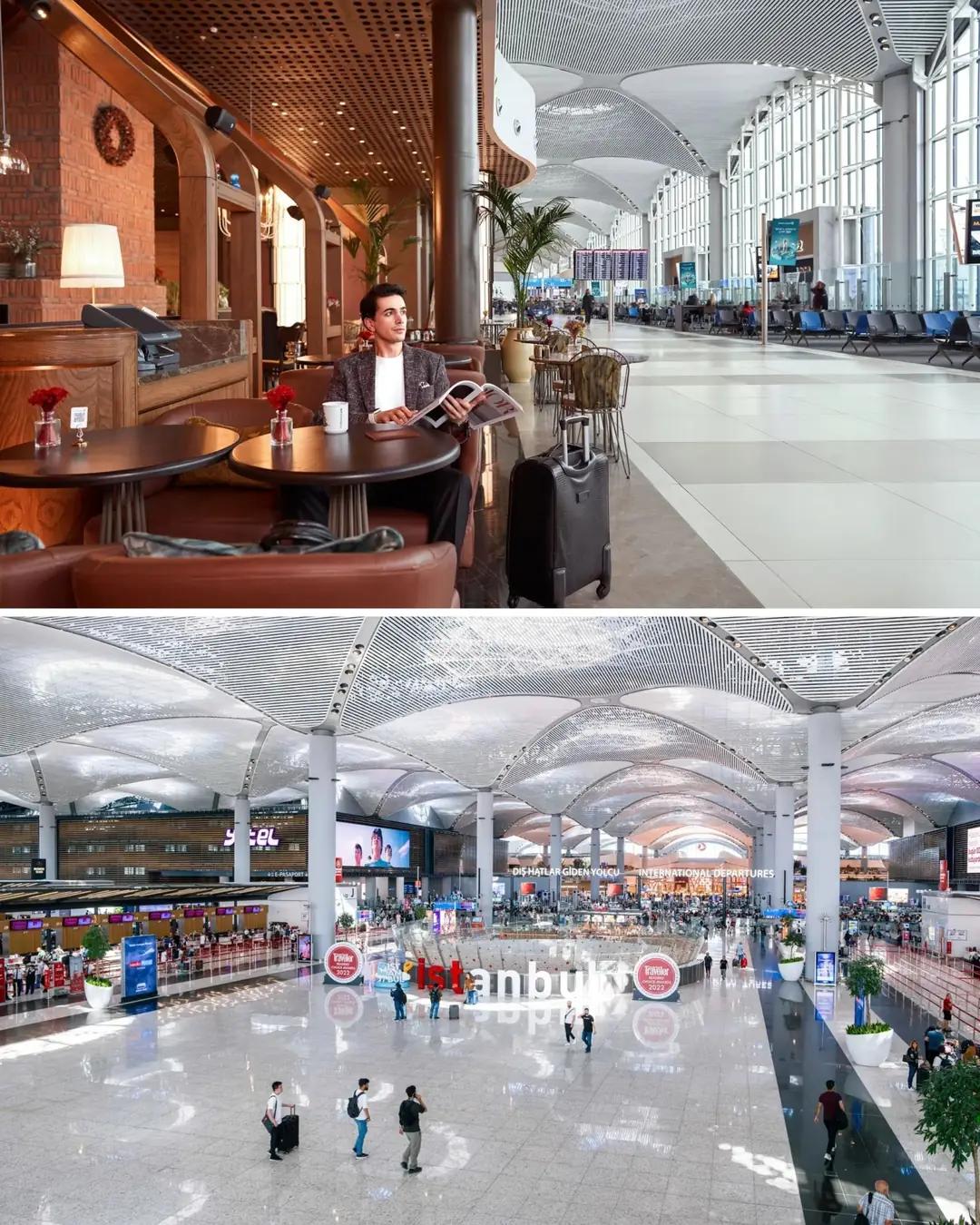 Sala lounge y terminal del aeropuerto de Estambul