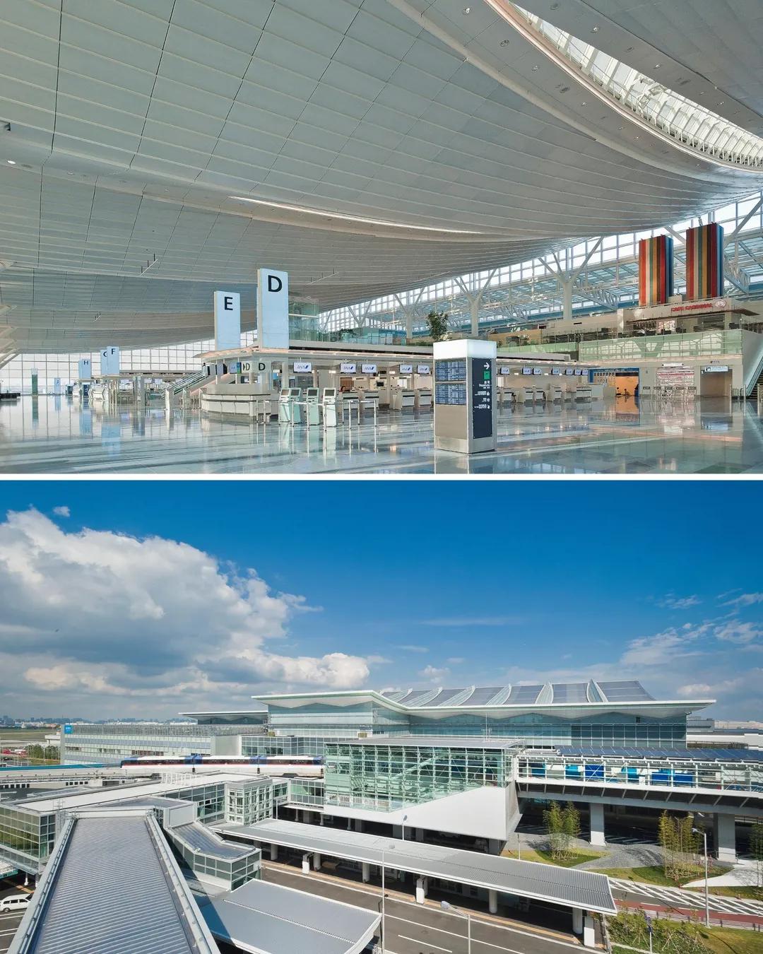 Terminal y vista exterior del aeropuerto de Haneda en Tokio